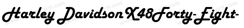 Harley DavidsonX48Forty-Eight字体转换